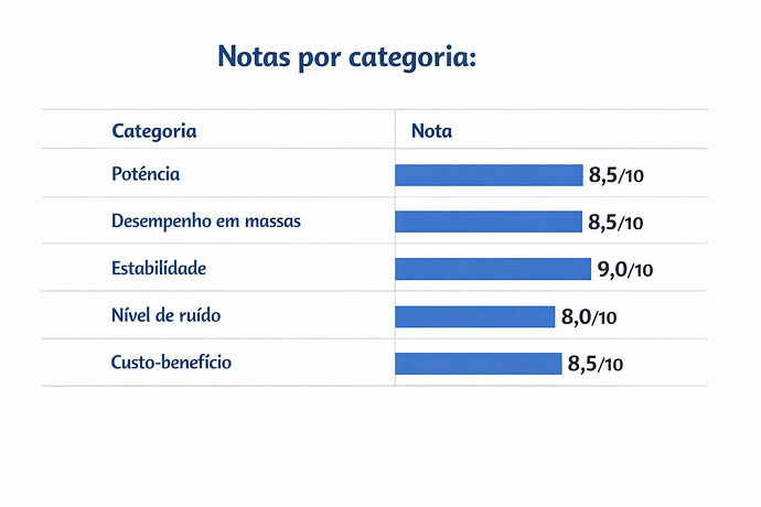 Notas por categoria Batedeira Planetária Philips Walita