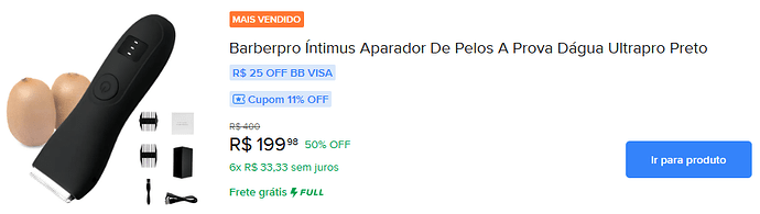 BarberPro Íntimus Aparador de Pelos