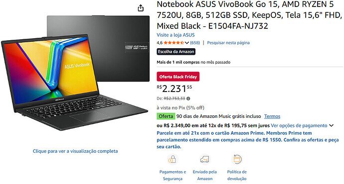 ASUS Vivobook Ryzen KeepOS