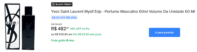 Yves Saint Laurent Myslf EDP Perfume Masculino 60ml