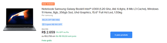 Notebook Samsung Galaxy Book4