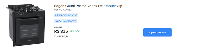 Fogão Gaudí Prisma Venax