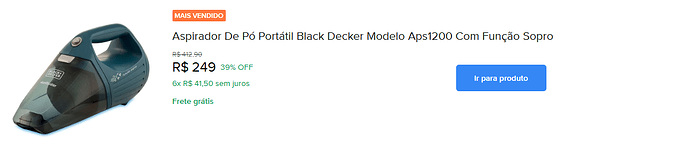 Aspirador de Pó Portátil Black+Decker