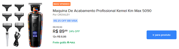 Máquina de Acabamento Profissional Kemei KM Max 5090