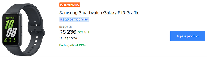 Samsung Smartwatch Galaxy Fit3