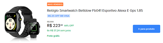 Relógio Smartwatch Bettdow FB041