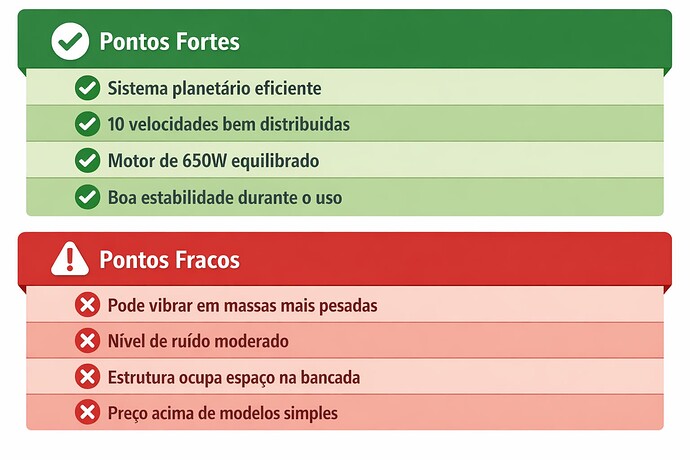 Pontos Fortes x Pontos Fracos Batedeira Planetária Philips Walita