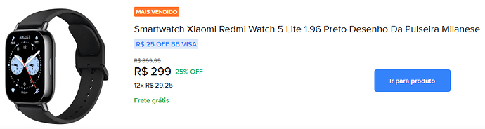 Smartwatch Xiaomi Redmi Watch 5 Lite 1.96