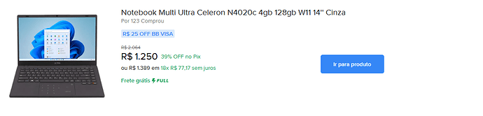 Notebook Multi Ultra Celeron N4020C