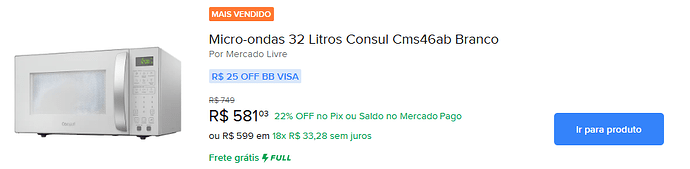 Microondas Consul CMS46AB 32 Litros