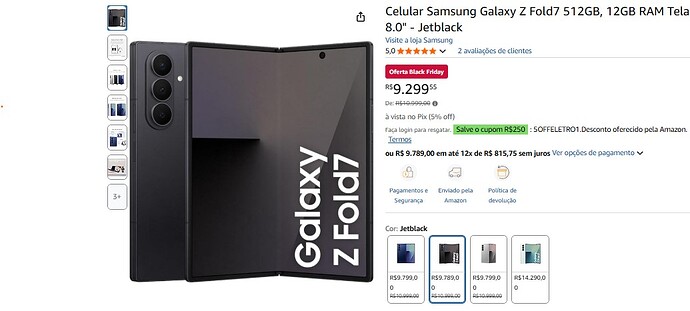 Celular Samsung Galaxy Z Fold7 512GB