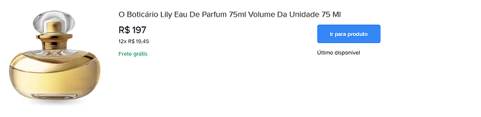 O Boticário Lily Eau de Parfum 75ml