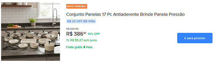 Conjunto Panelas 17 Pc Antiaderente