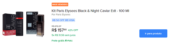 Kit Paris Elysees Black and Night Caviar EDT 100ml