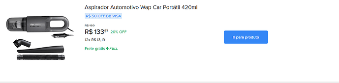 Aspirador Automotivo WAP Car