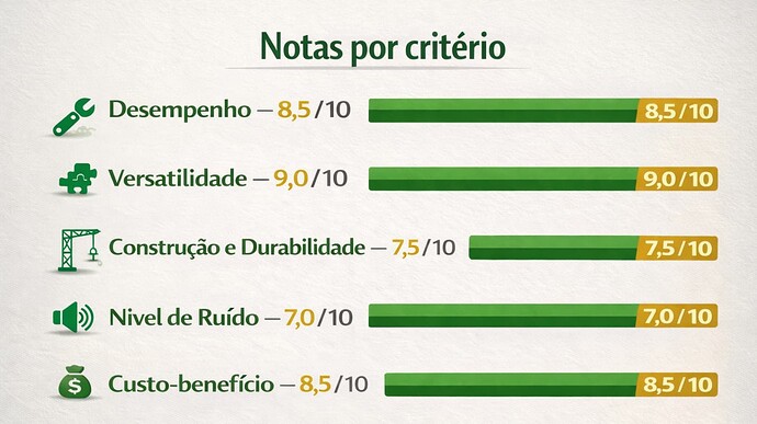 Notas por critério do Multiprocessador Turbo Chef 9 em 1 Mondial Mpn-01-rf