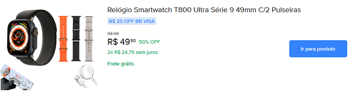 Smartwatch T800 Ultra Série 9 49mm