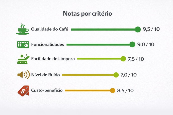Notas por critério da Cafeteira PCF22PI Grano Perfetto Philco