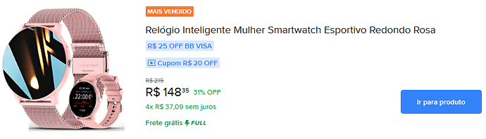 Relógio Inteligente Mulher Smartwatch