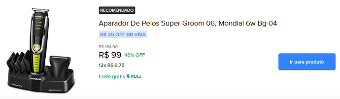 Aparador de Pelos Super Groom 06 Mondial 6W BG 04