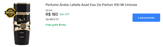 Perfume Árabe Lattafa Asad Eau De Parfum 100ml Unissex