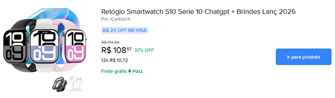 Relógio Smartwatch S10 Série 10