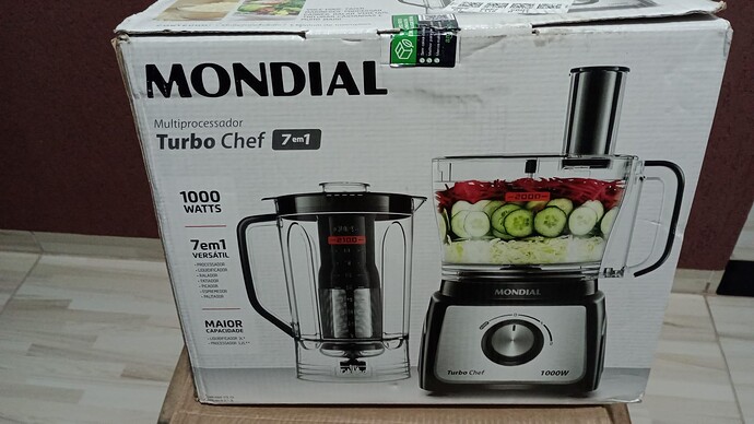 Multiprocessador Mondial Turbo Chef 7 em 1
