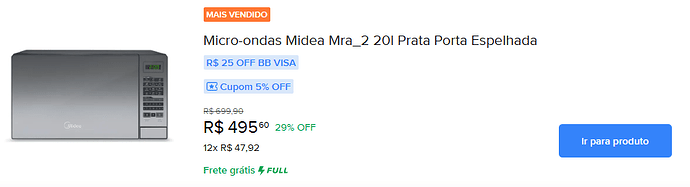 Microondas Midea MRA 2 20 Litros