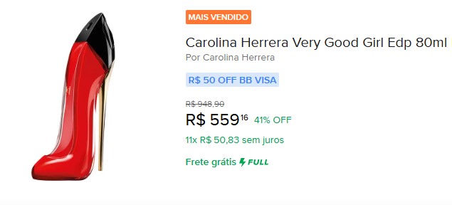 Carolina Herrera Very Good Girl EDP 80ml Para Feminino